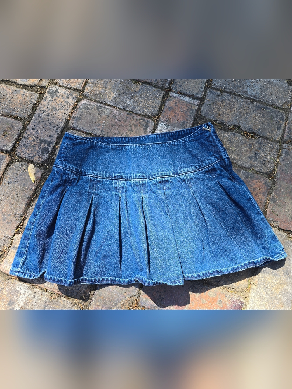 American Eagle Outfitters  Denim Pleated Mini Skort. 4 Long EUC